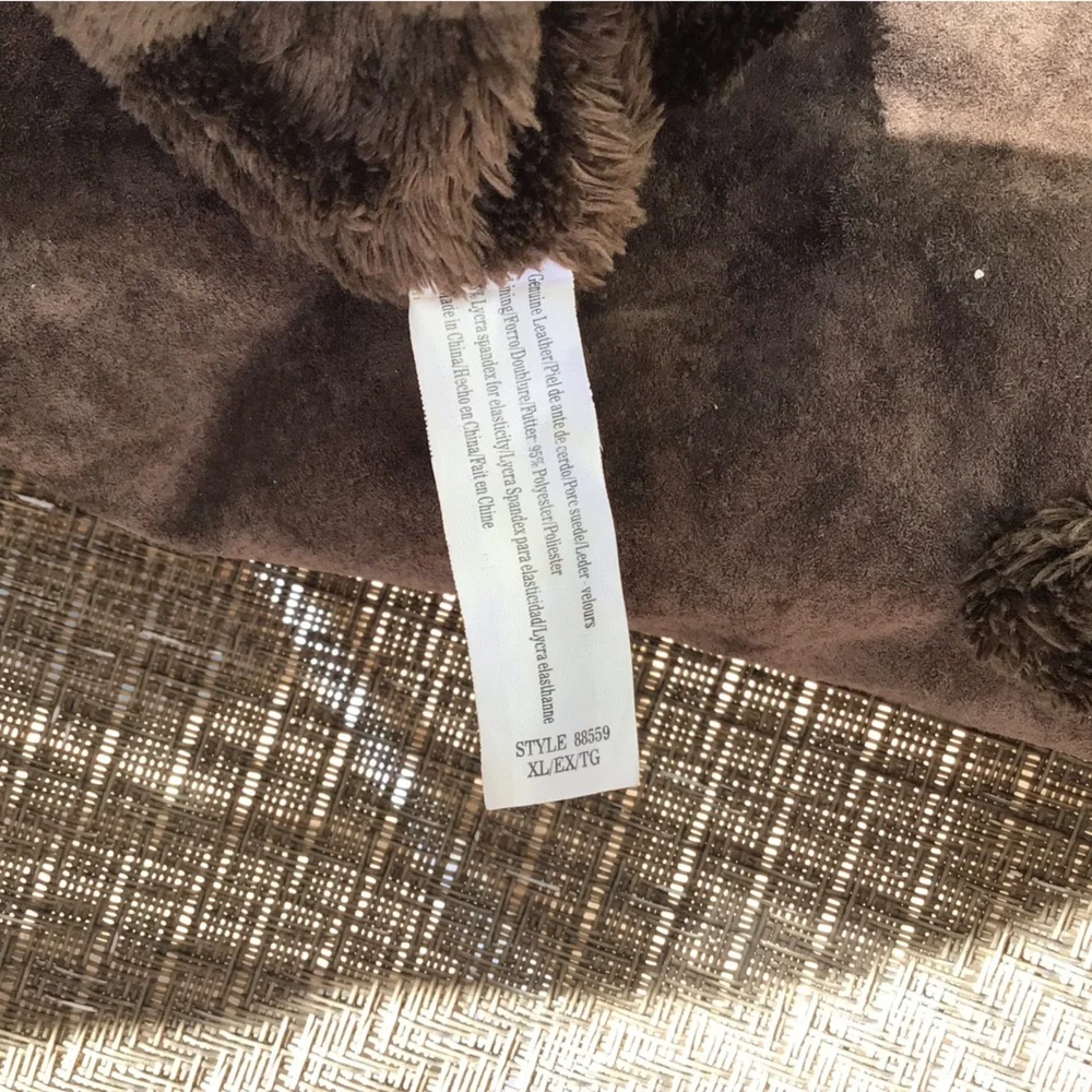 Aris Brown Suede Gloves with Plush Lining